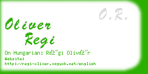 oliver regi business card